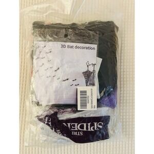 NEW‎ Halloween Balloon Arch Decoration Kit Garland Arch 3D Bats, Spider Web